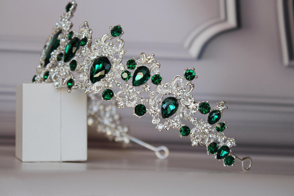 Emerald Green Rhinestone Tiara