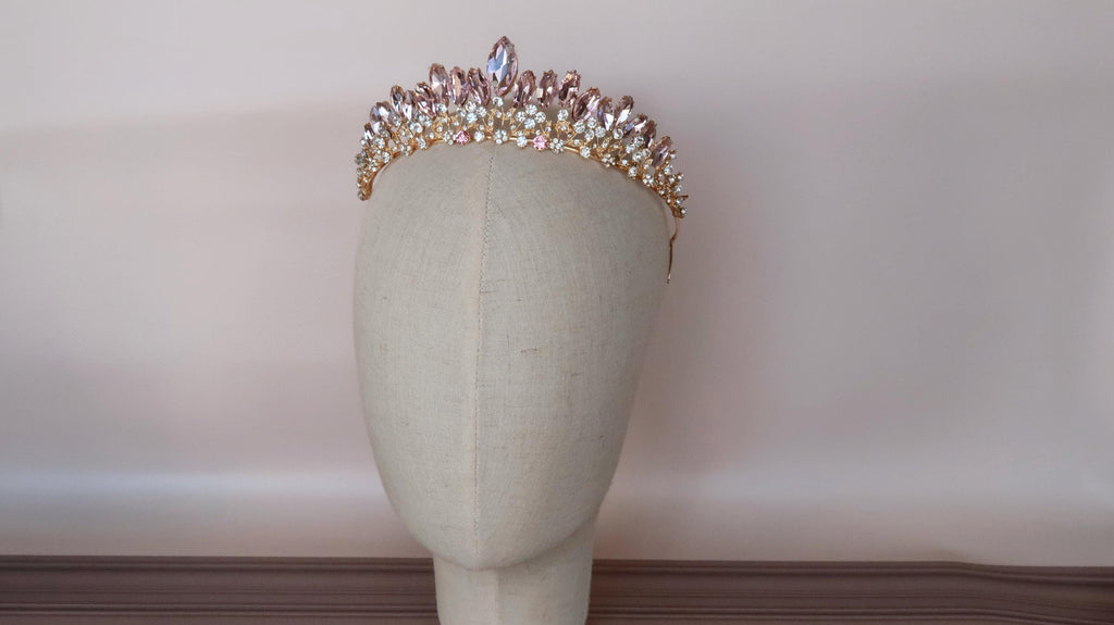 Pink gold mermaid crown