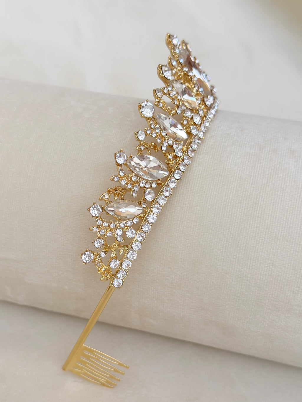 Petite Gold Tiara – Elegant Small Ballet Crown