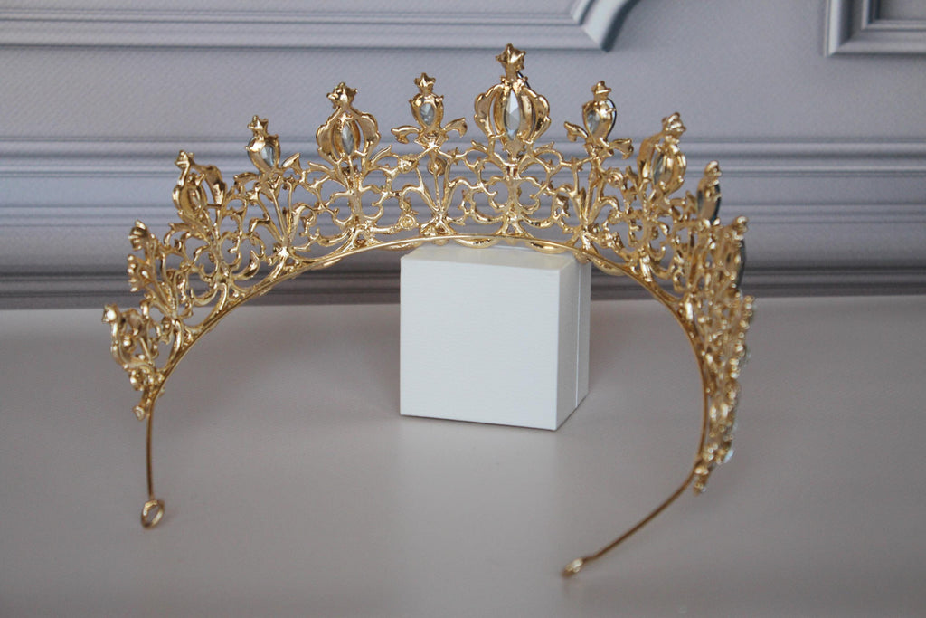 Aquamarine tiara, Blue crown, ELSA Bridal tiara