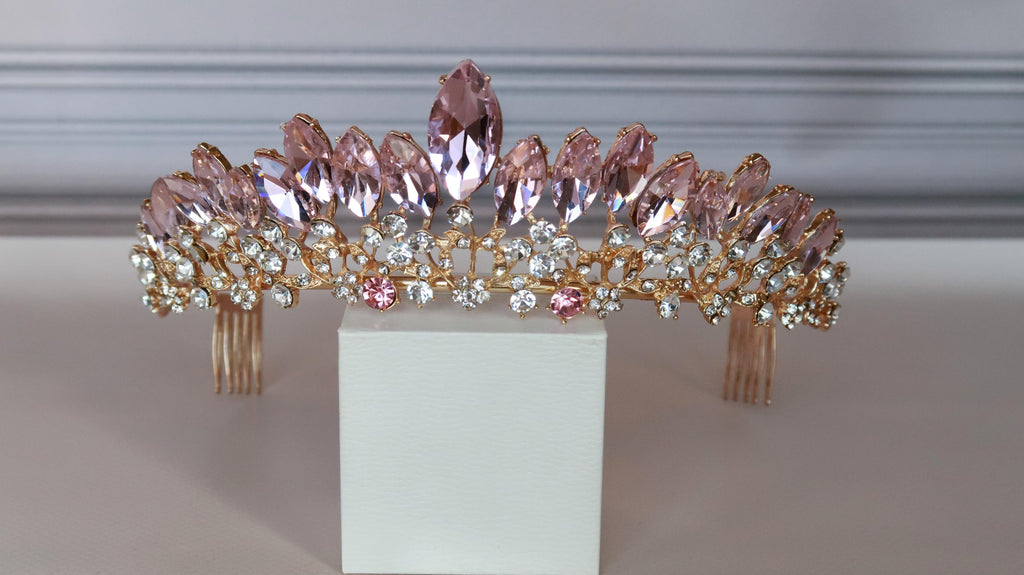 Pink gold mermaid crown