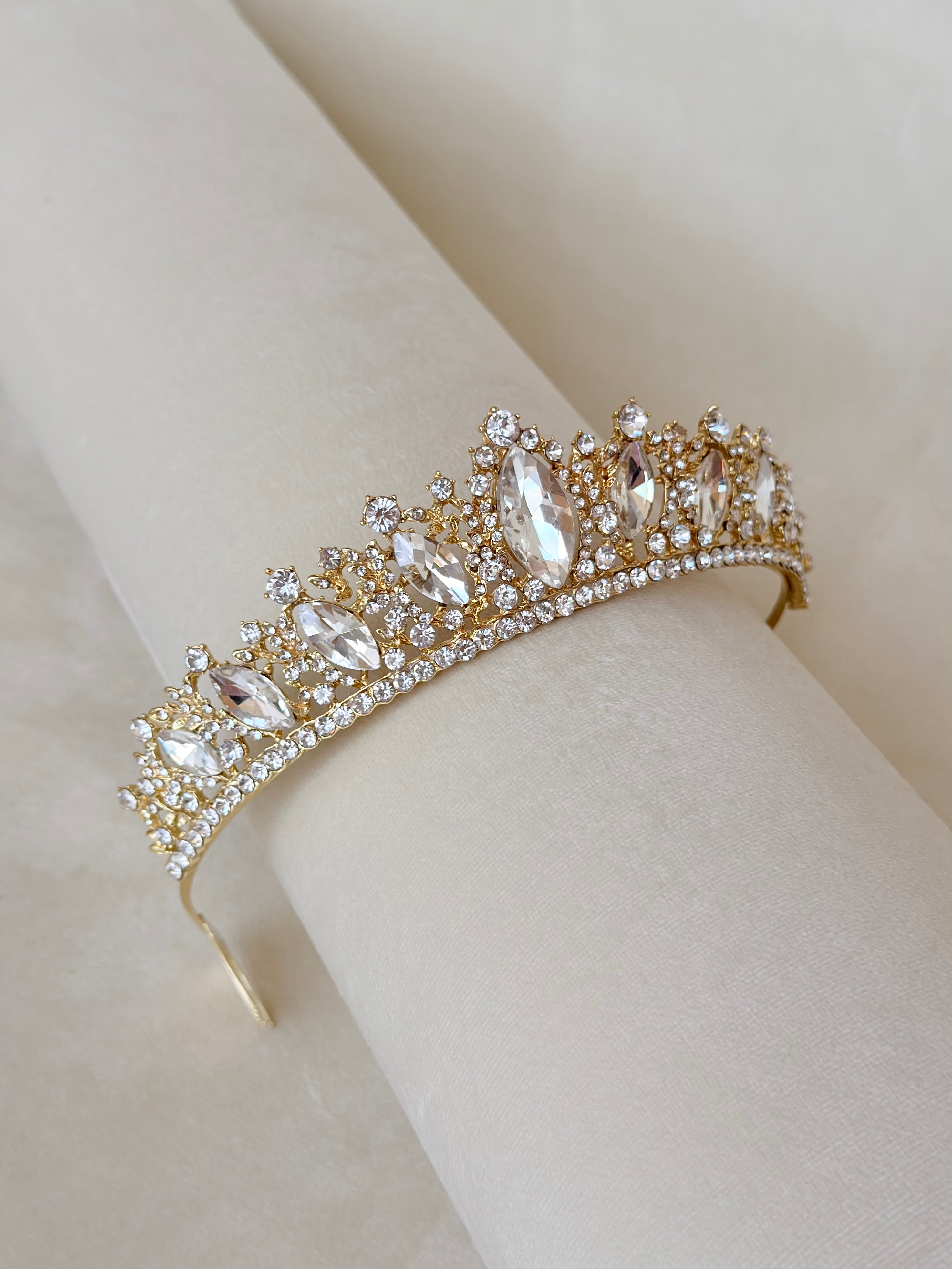 Petite Gold Tiara – Elegant Small Ballet Crown