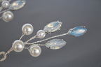 Blue Opal Pearl Hair Pins: Bridal Hair Accessories