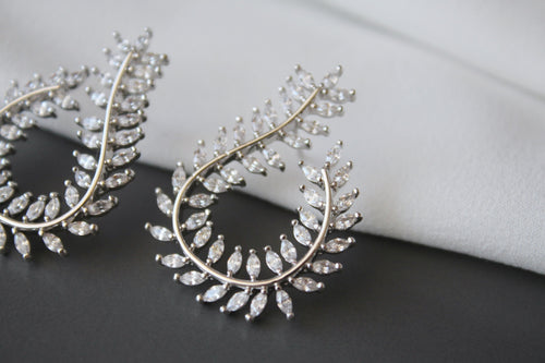 Crystal zirconium wedding earrings