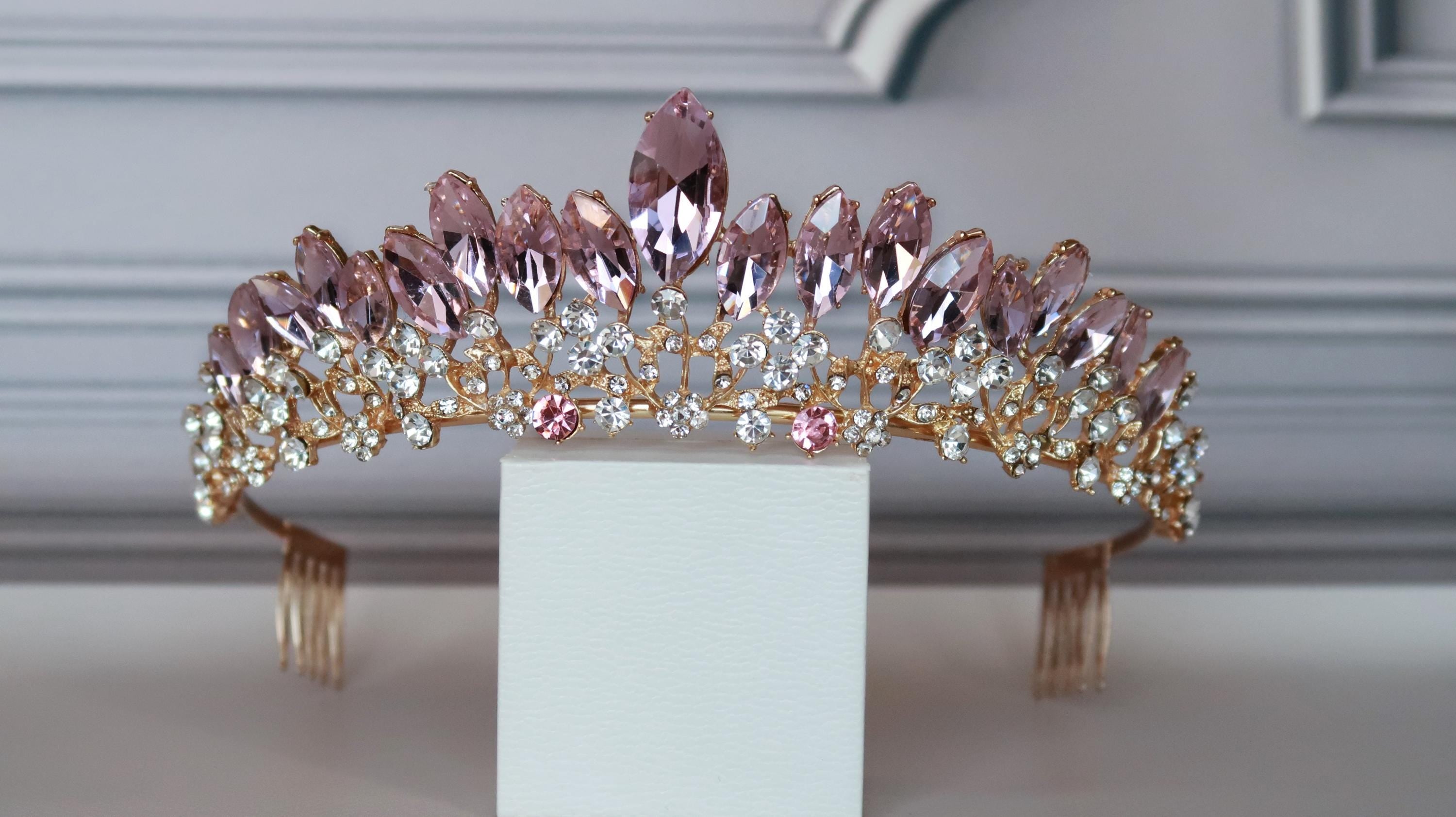 Pink gold mermaid crown