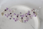 Purple Pearl Hair Vine: Lavender Bridal Headband, Amethyst Jewelry