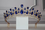 Royal Sapphire Blue Tiara Hairpiece, Light Blue Kids Princess Crown