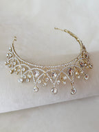 Aurora Gold Tiara – Royal Bridal Crown