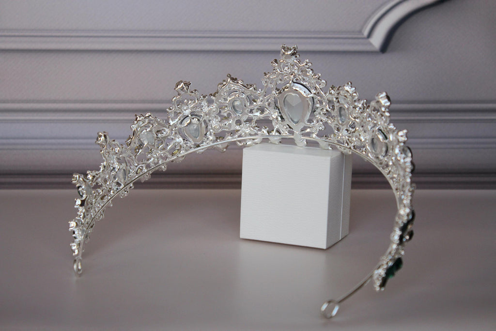 Emerald Green Rhinestone Tiara
