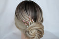 Pink Opal Crystal Hair Pins: Wedding Hair Piece