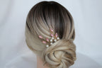 Pink Opal Crystal Hair Pins: Wedding Hair Piece