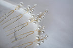 Gold Pearl Hair Pins: Bridal Wedding Hair Accessory
