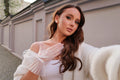 Short Bridal Gloves, Chiffon Gloves with Ribbon