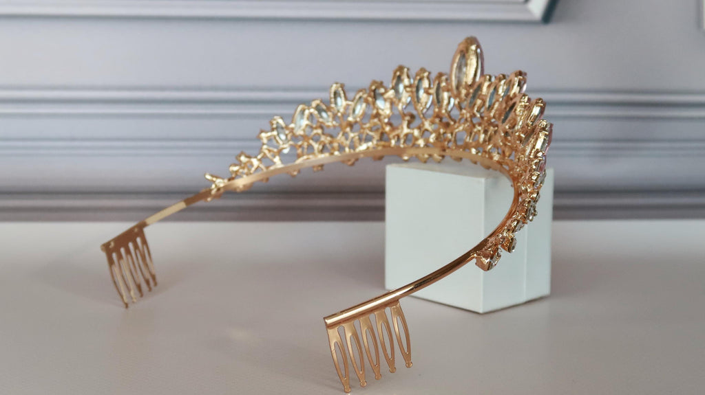 Pink gold mermaid crown