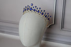 Royal Sapphire Blue Tiara Hairpiece, Light Blue Kids Princess Crown