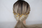 Gold Leaf Wedding Hair Vine: Bridal Headband, First Communion Wreath