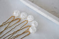 Quartz Crystal Bridal Hair Pins: Gold Wedding Hair Jewelry