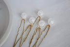 Quartz Crystal Bridal Hair Pins: Gold Wedding Hair Jewelry