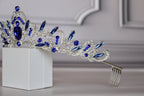 Sapphire Royal Tiara, Silver and Blue Crown for child