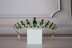 Emerald Green tiara, Prom tiara, Green headband