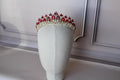 Royal Red tiara, Gold and Pearl bridal tiara