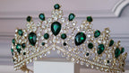 Green Emerald crown tiara, Princess tiara Flora