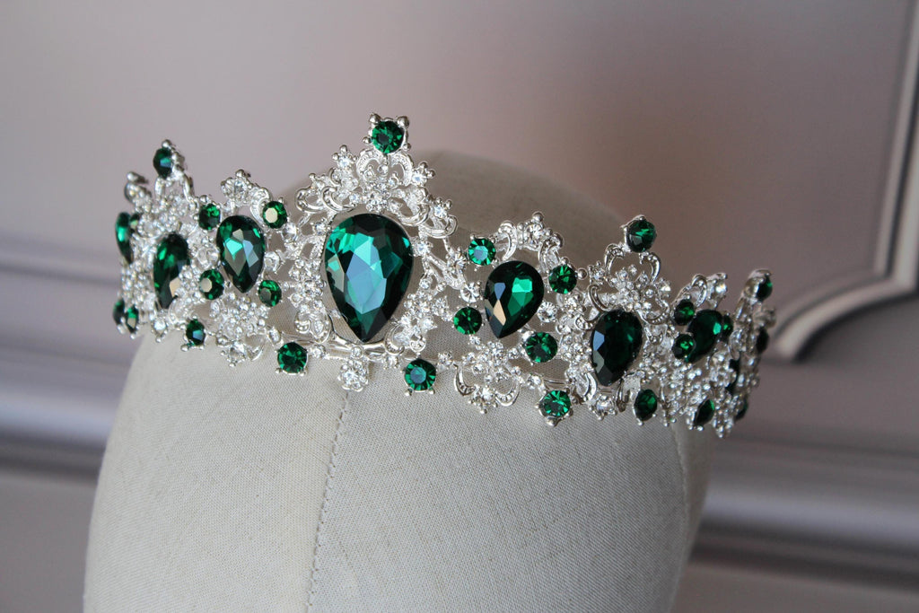Emerald Green Rhinestone Tiara