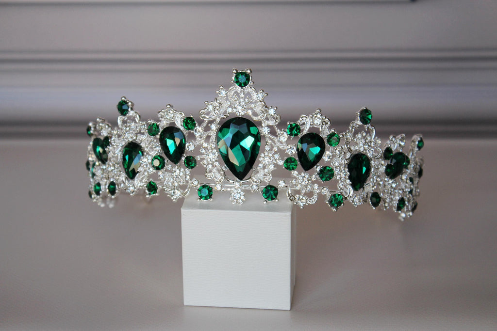 Emerald Green Rhinestone Tiara