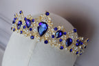 Sapphire Blue tiara, Navy blue Hair Accessory