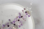 Purple Pearl Hair Vine: Lavender Bridal Headband, Amethyst Jewelry