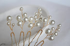 Gold Pearl Hair Pins: Bridal Wedding Hair Accessory