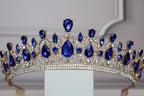 Royal Sapphire Blue Tiara Hairpiece, Light Blue Kids Princess Crown
