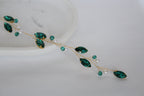 Emerald Hair Vine: Green Pearl Bridal Headpiece