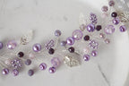Purple Pearl Hair Vine: Lavender Bridal Headband, Amethyst Jewelry