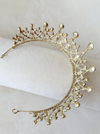 Aurora Gold Tiara – Royal Bridal Crown