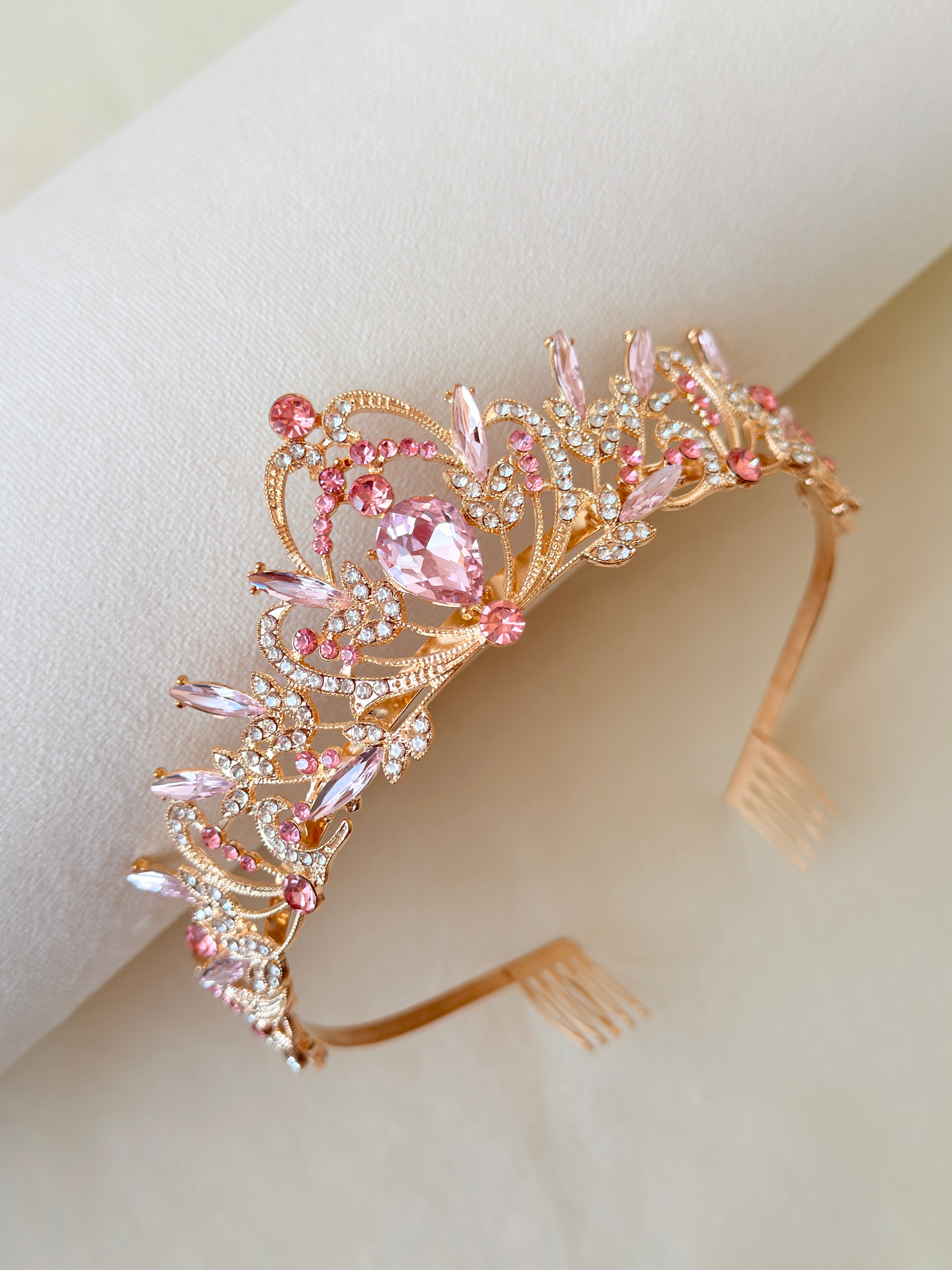 Pink Gold Rosalie Tiara