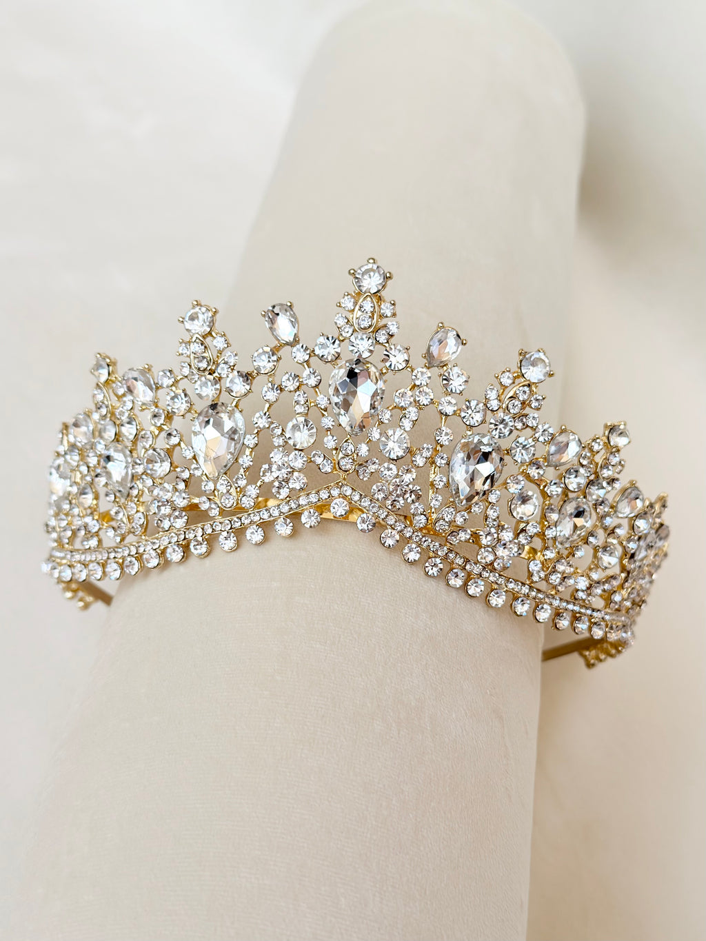 Crystal tiara for bride, Queen crown