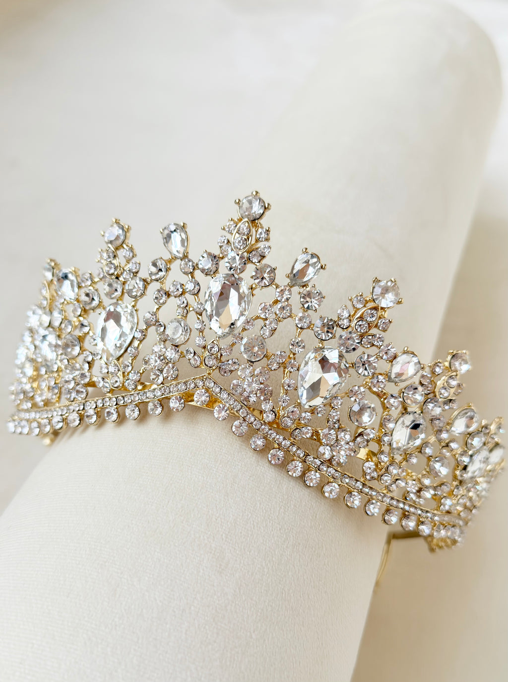 Crystal tiara for bride, Queen crown
