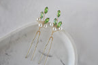 Green Opal Pearl Hair Pins: Bridal Wedding Hair Accessories