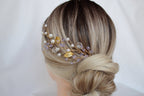 Purple Bridal Hair Pins: Lavender Leaf Headpiece