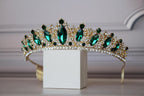 Emerald Green tiara, Prom tiara, Green headband