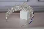 Sapphire Blue tiara Royal crown, Blue princess tiara