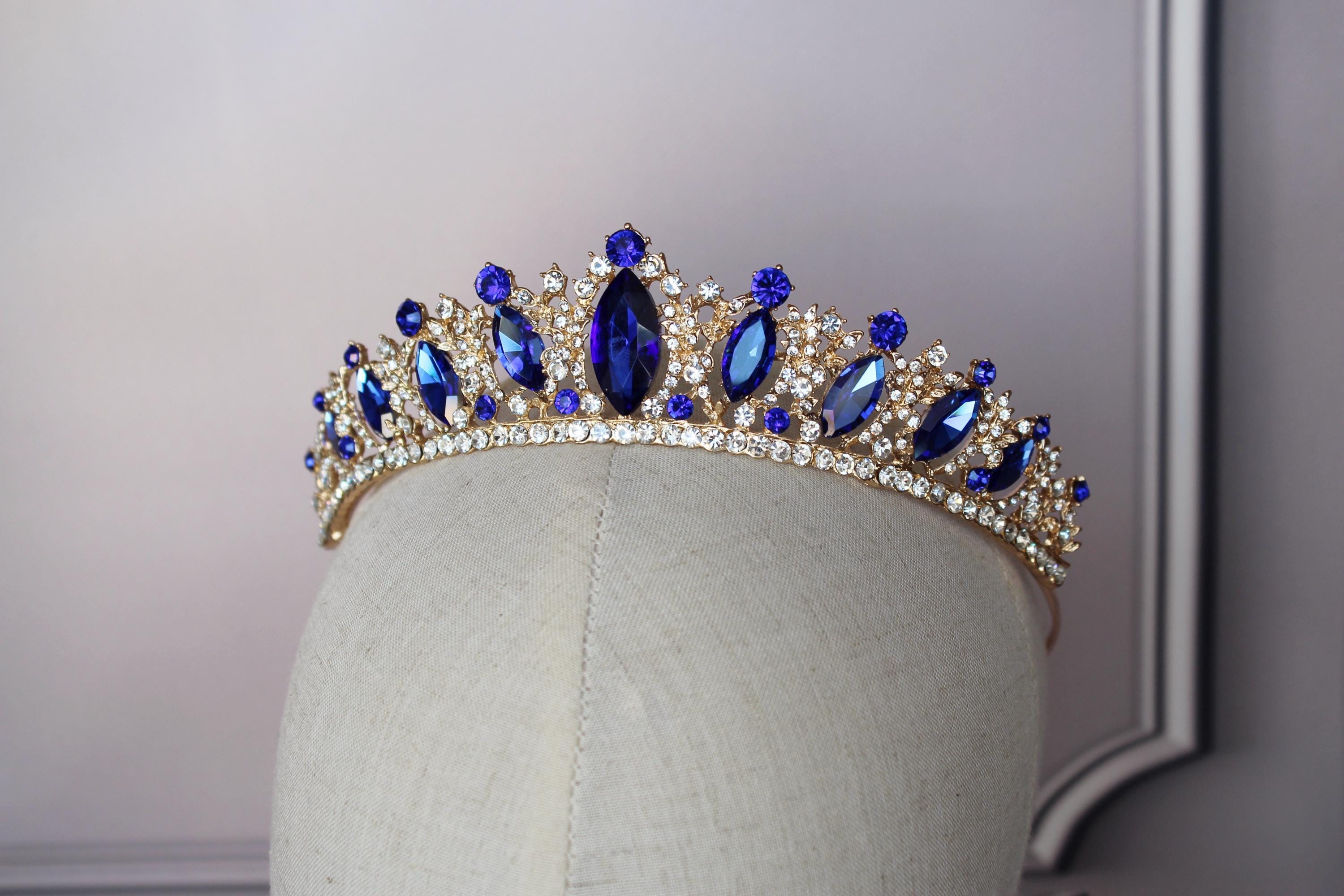 Blue Sapphire tiara-headband, Frozen tiara