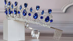 Blue Sapphire crown, Tiara for Blue Wedding,