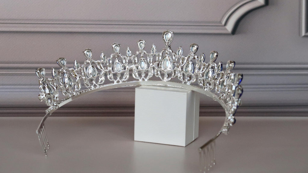 Blue Sapphire crown, Tiara for Blue Wedding,