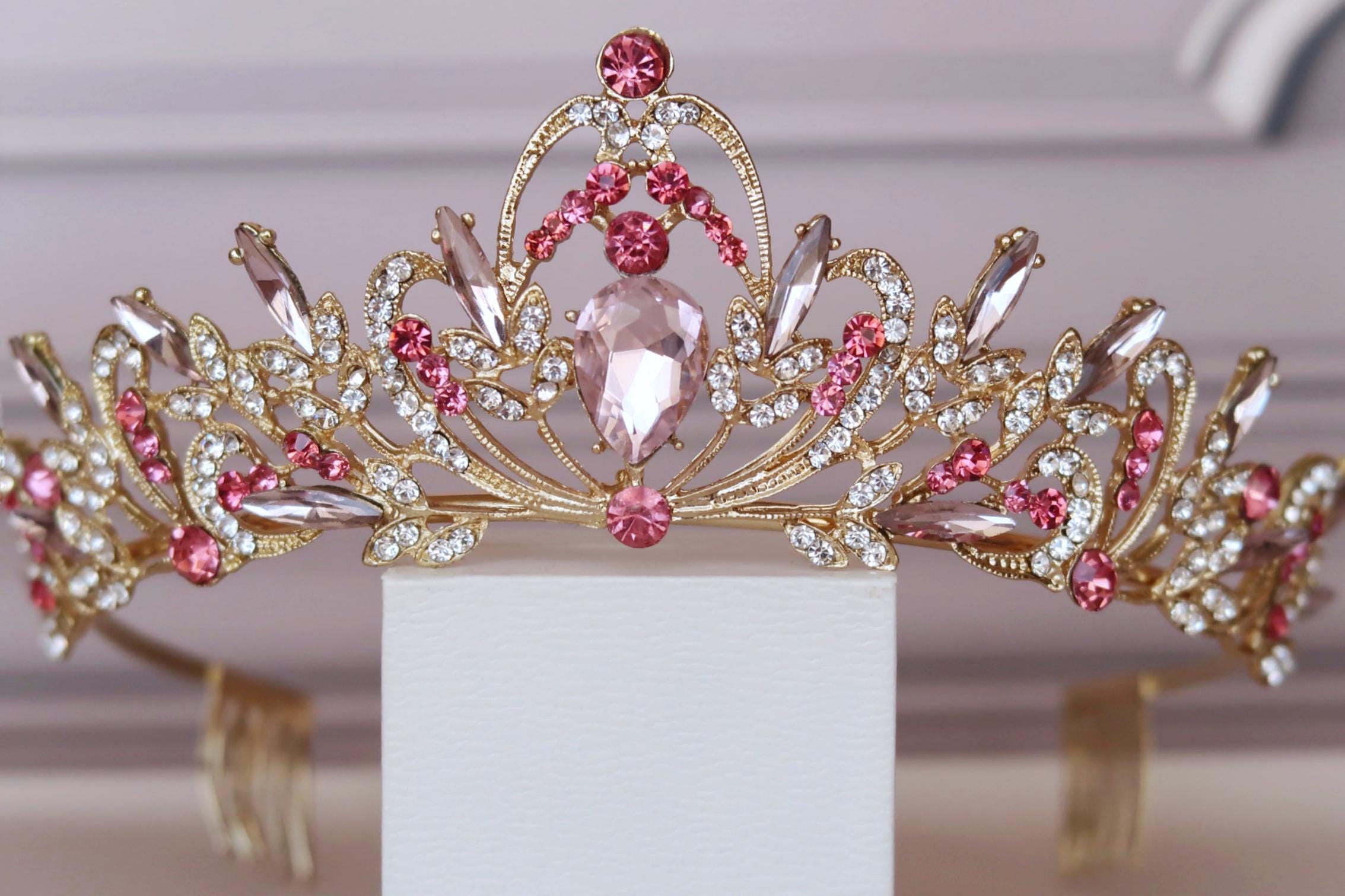 Pink Gold Rosalie Tiara