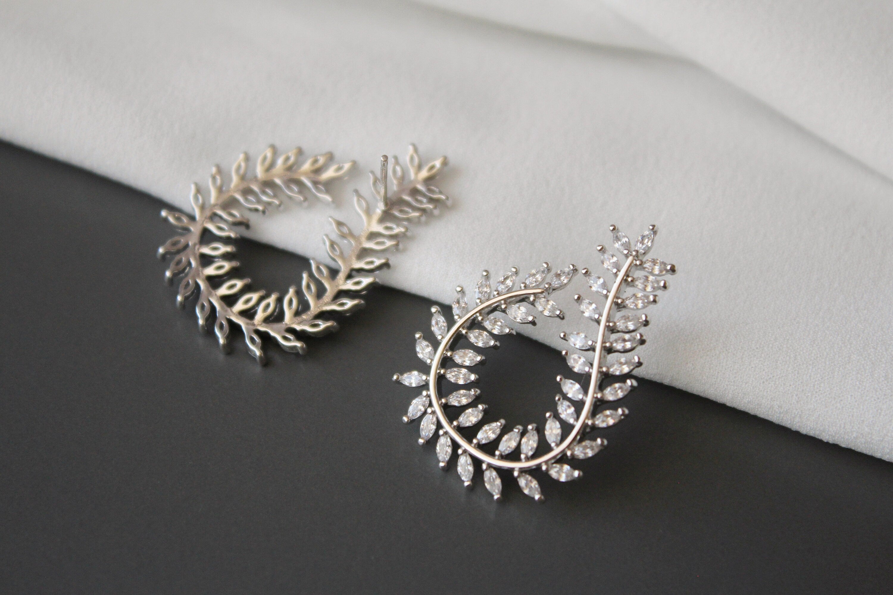 Crystal zirconium wedding earrings
