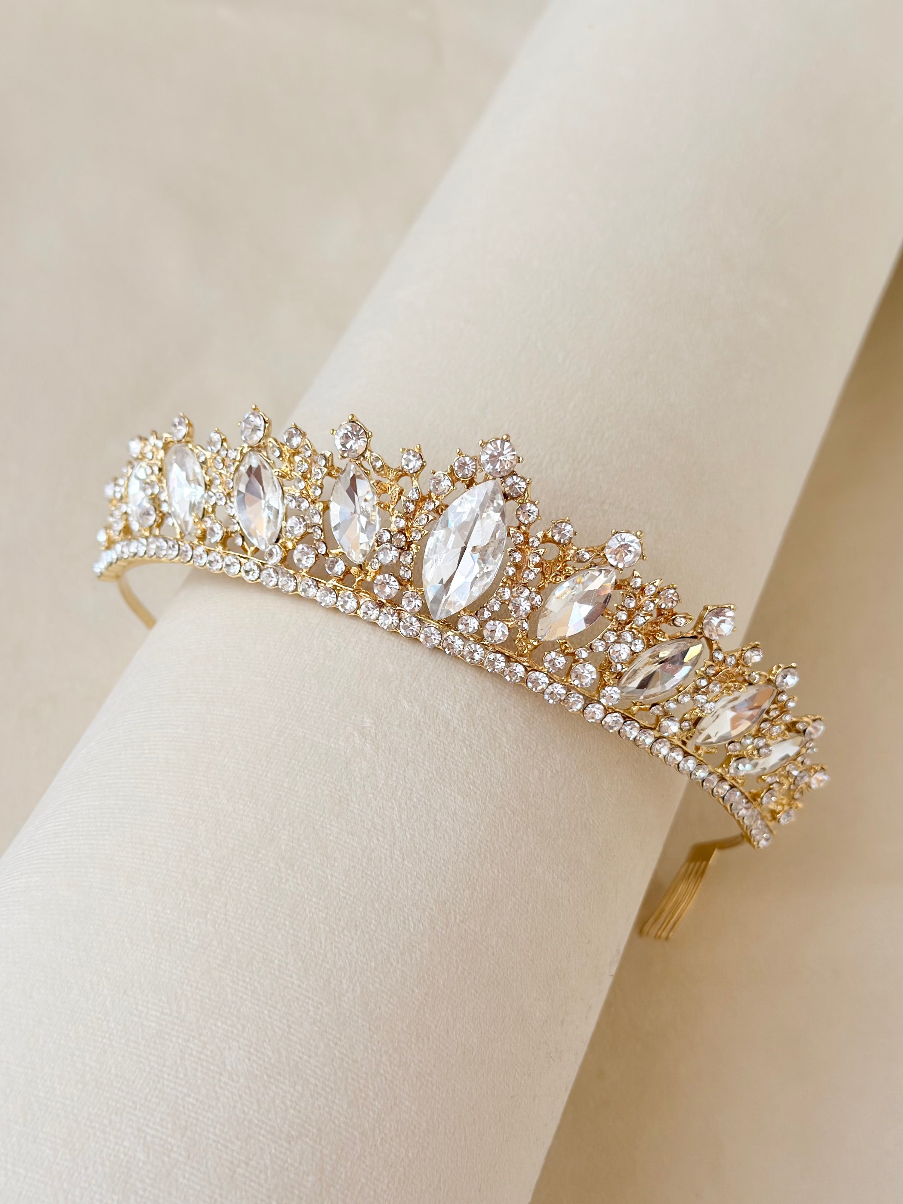 Petite Gold Tiara – Elegant Small Ballet Crown