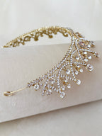 Aurora Gold Tiara – Royal Bridal Crown