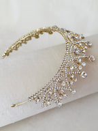 Aurora Gold Tiara – Royal Bridal Crown